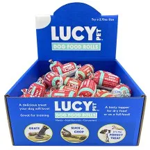 36pc 2.75oz Lucy Pet Beef Formula Dog Food Roll Display - Food